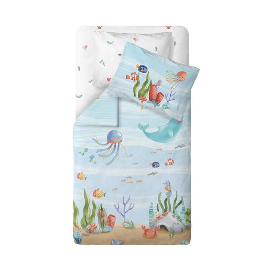 Atlantis Babybettwäsche-Set aus 100 % Bio-Baumwolle, Satin