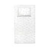 Happy Bee Baby-Spannbettlaken-Set aus 100 % Baumwollsatin – 100 x 200 cm + 50 x 70 cm