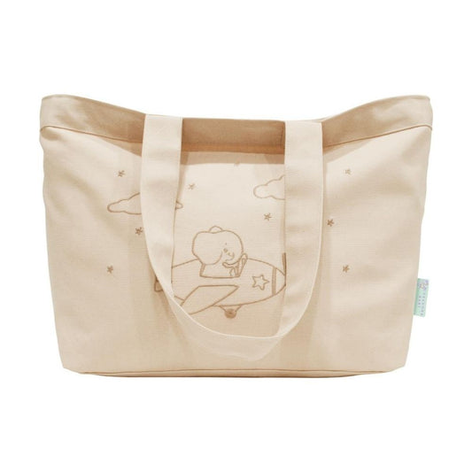 Happy Tony bestickte Panamatasche – 56 x 34 x 17 cm