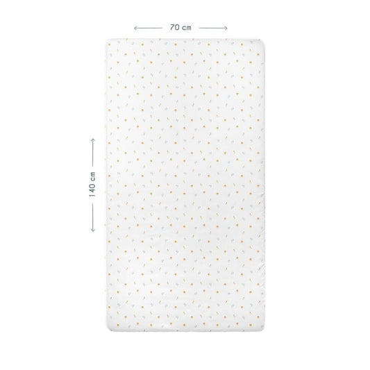 Safari Baby-Bettlaken aus 100 % Baumwollsatin, elastisch, 70 x 140 cm