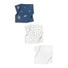 Space Planet 100% Cotton Organic Muslin Blanket Set (70x70 cm, 3-Piece)
