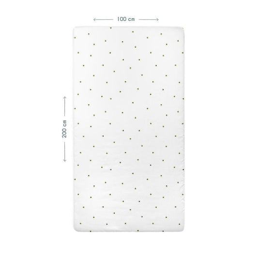 Happy Bee Baby-Bettlaken, 100 % Baumwollsatin, elastisch, 100 x 200 cm