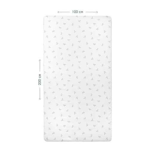 Astra Baby-Bettlaken, 100 % Baumwollsatin, elastisch, 100 x 200 cm