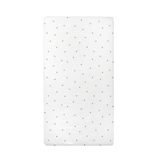 Happy Bee Baby-Spannbettlaken-Set aus 100 % Bio-Baumwollsatin – 70 x 140 cm + 35 x 45 cm