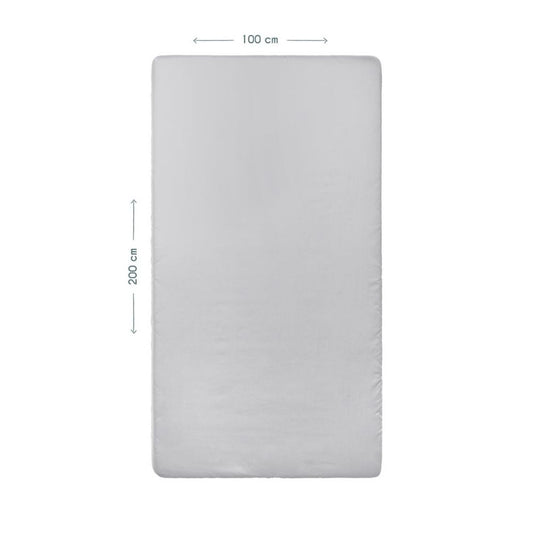 Graues elastisches Babylaken aus 100 % Baumwollsatin – 100 x 200 cm