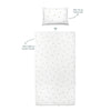Happy Bee Baby-Spannbettlaken-Set aus 100 % Baumwollsatin – 100 x 200 cm + 50 x 70 cm