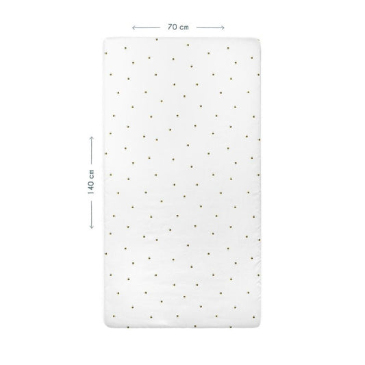 Happy Bee Baby-Spannbettlaken aus 100 % Baumwollsatin – 70 x 140 cm
