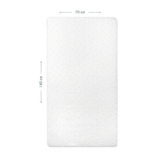 Sterne Baby-Spannbettlaken aus 100 % Baumwollsatin – 70 x 140 cm