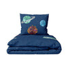 Space Planet 100% Organic Cotton Single Kids Duvet Cover Set