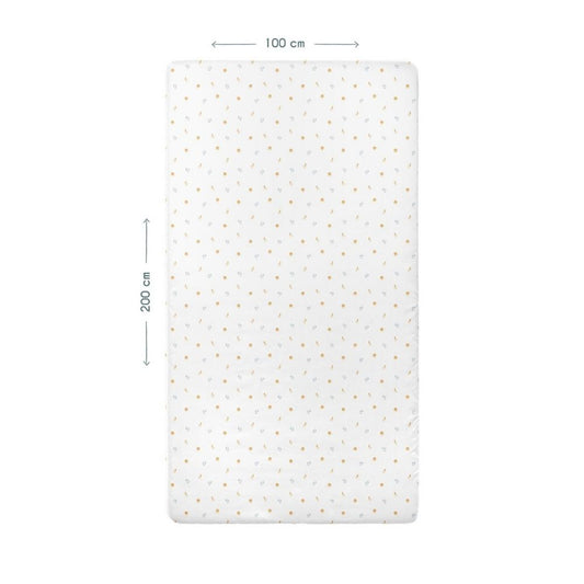 Safari Baby-Spannbettlaken aus 100 % Baumwollsatin – 100 x 200 cm
