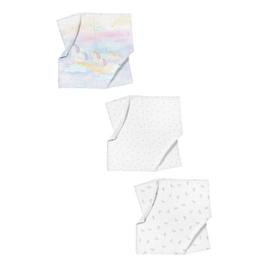Astra 100% Bio-Baumwoll-Musselin-Deckenset (70x70 cm, 3-teilig)