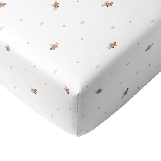 Happy Tony Kinder-Bettbezug-Set, 100 % Bio-Baumwolle, Satin, Einzelbett