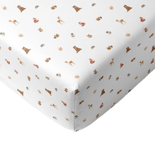 Forest Amigos Bettwäscheset für Einzelbett, 100 % Bio-Baumwolle, Satin