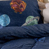 Space Planet 100% Organic Cotton Single Kids Duvet Cover Set