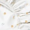 Safari Baby-Spannbettlaken aus 100 % Baumwollsatin – 100 x 200 cm