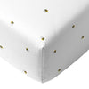 Happy Bee Baby-Spannbettlaken-Set aus 100 % Baumwollsatin – 100 x 200 cm + 50 x 70 cm
