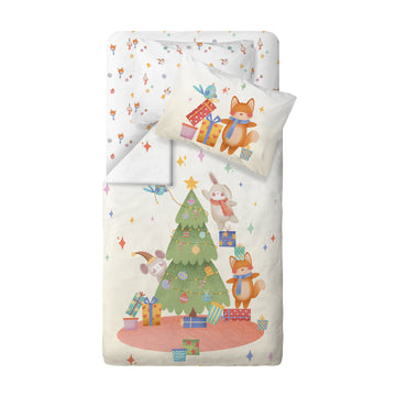 Festive 100% Organic Cotton Satin Baby Bedding Set