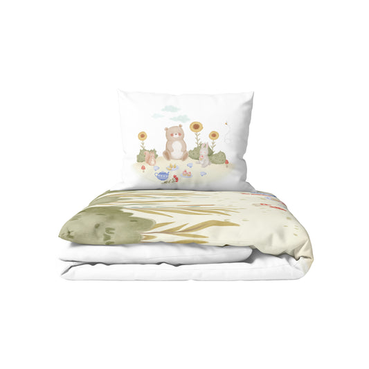 Moni Babybettwäsche-Set, 100 % Bio-Baumwolle, Satin