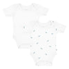 Aqua – 2-teiliges Baby-Body-Set mit kurzen Ärmeln aus 100 % Bio-Baumwolle