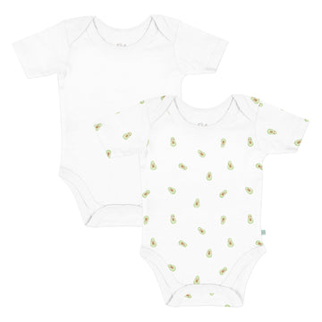 Avocado – 2-teiliges Baby-Body-Set mit kurzen Ärmeln aus 100 % Bio-Baumwolle