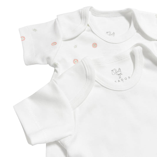 Loulou 2-teiliges Baby-Body-Set aus 100 % Bio-Baumwolle mit kurzen Ärmeln