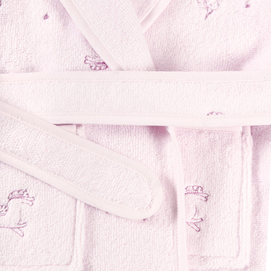 Astra bestickter Baby-/Kinderbademantel aus 100 % Bio-Baumwolle