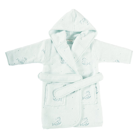 Boubou Nakışlı %100 Organik Pamuk Bebek / Çocuk Bornozu