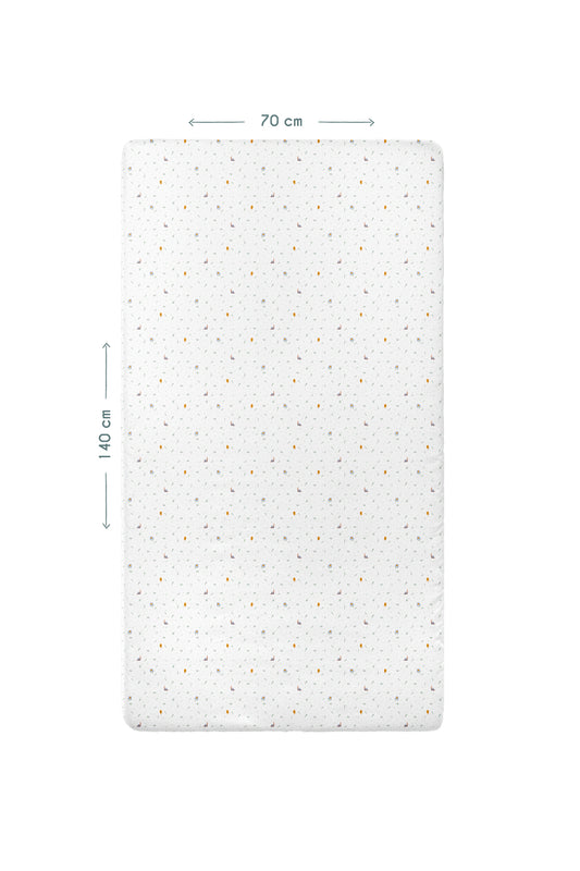 Tiny 100% Organik Pamuk Saten Bebek Lastikli Çarşafı - 70x140 cm