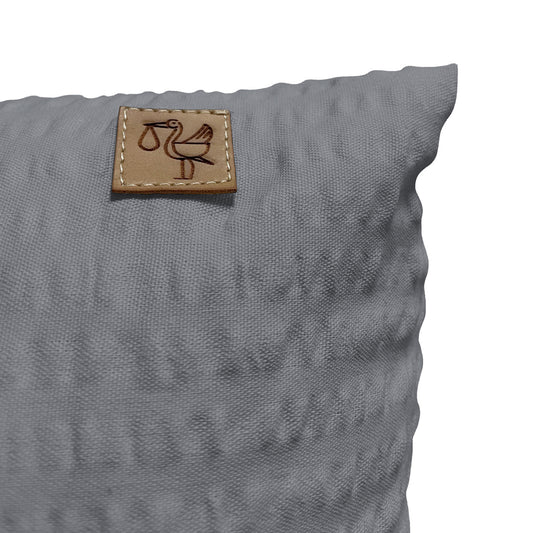 Füme %100 Pamuk, Poplin Gofre Yastık Kılıfı - 50x70 cm