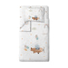 Happy Tony 100% Organic Cotton Satin Single Child Duvet Cover Set