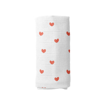 Amore Musselindecke aus 100 % Bio-Baumwolle – 90 x 90 cm