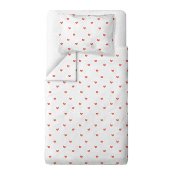 Amore 100% Organic Cotton Satin Single Children's Duvet Cover Set