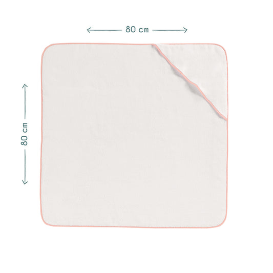 Somon Biyeli 100% Organik Pamuk-İsme Özel Nakışlı Bebek Havlu Kundak - 80x80cm