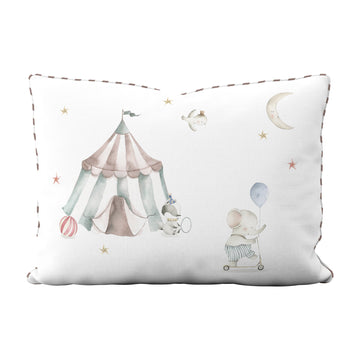 Circus 100% Pamuk Dolgulu Biyeli Bebek Kırlent