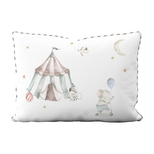 Circus 100% Pamuk Dolgulu Biyeli Bebek Kırlent