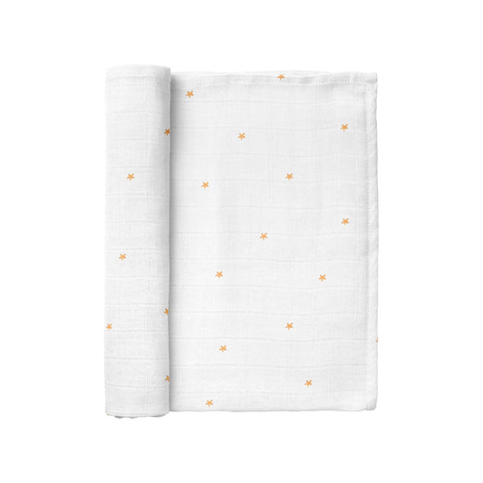 Stars Big & Bold 100% Organik Pamuk Yıkanmış Müslin Örtü - 115x115 cm