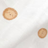Leo besticktes Musselin-Deckenset aus 100 % Bio-Baumwolle (90 x 90 cm, 2-teilig)
