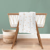 Leo besticktes Musselin-Deckenset aus 100 % Bio-Baumwolle (90 x 90 cm, 2-teilig)