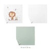 Simba 100% Organic Cotton, Washed Muslin Blanket Set (55x55 cm, 3-Piece)