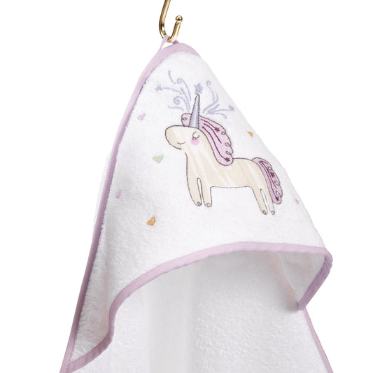 Astra 100% Organik Pamuk- Nakışlı Bebek Havlu Kundak - 80x80cm