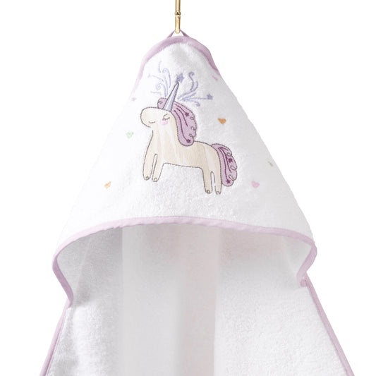 Astra 100% Organik Pamuk- Nakışlı Bebek Havlu Kundak - 80x80cm