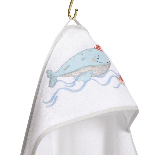 Boubou 100% Organik Pamuk- Nakışlı Bebek Havlu Kundak - 80x80cm