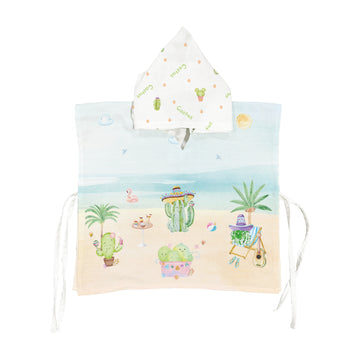 Cactus 100% Organic Cotton Muslin Poncho