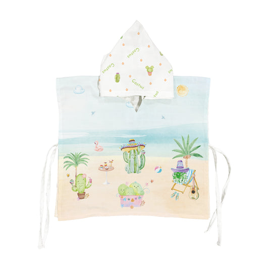 Cactus 100% Organic Cotton Muslin Poncho