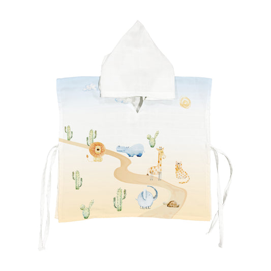 Safari 100% Organic Cotton Muslin Poncho