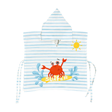 Surfer Crab 100% Organic Cotton Muslin Poncho