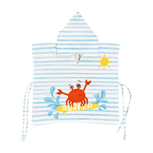 Surfer Crab 100% Organik Pamuk Müslin Panço