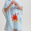 Surfer Crab 100% Organic Cotton Muslin Poncho