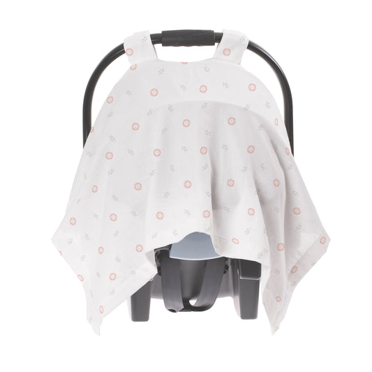 Loulou Kinderwagenabdeckung aus 100 % Baumwollmusselin mit Druckknopf und UV-Schutz (UPF 30+)