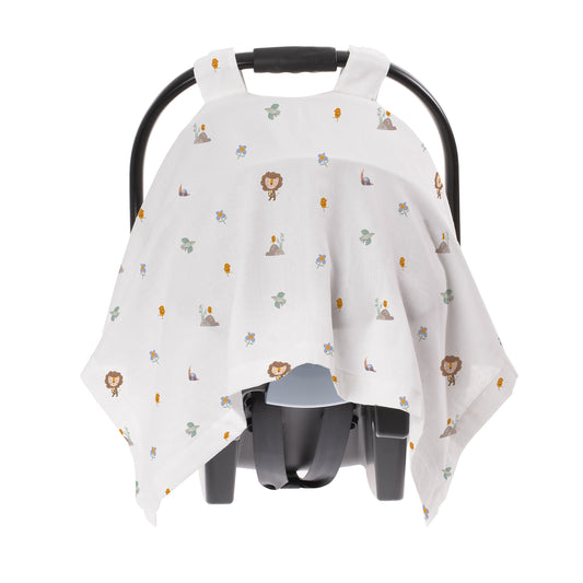 Simba Kinderwagenbezug aus 100 % Baumwoll-Musselin mit Druckknopf und UV-Schutz (LSF 30+)